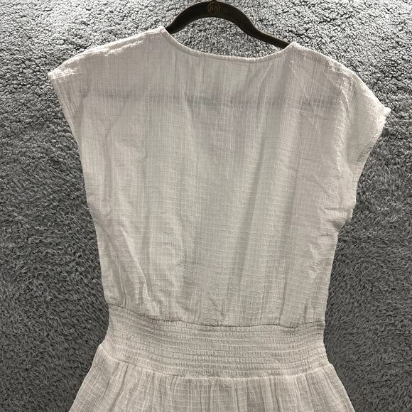 Vacate The Label Women's Medium White Dress Sleeveless Ruffles V-Neck - Picture 4 of 10